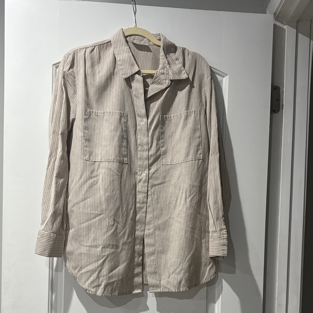 Striped Button-Up Shirt